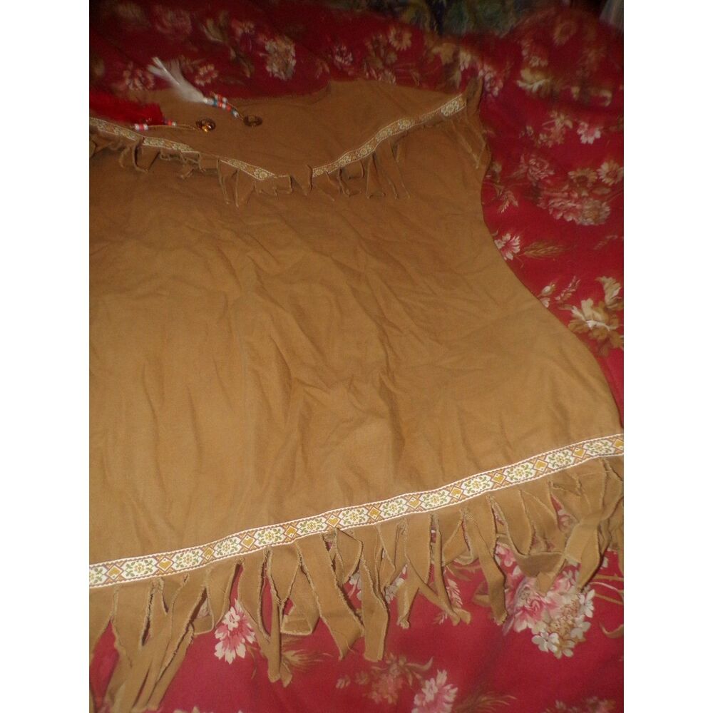 vintage handcrafted indian dress Halloween costume dress heavy cotton one size
